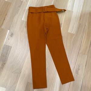 Theory Women's Orange Belted Pants